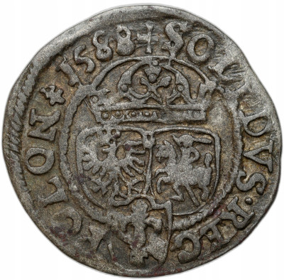 Zygmunt III Waza. Szeląg 1588, Olkusz - znak Półruszt