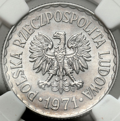 PRL. 1 złoty 1971 NGC UNC Details
