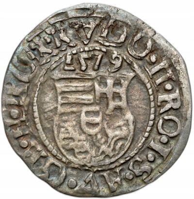 Węgry. Rudolf II. Denar 1579 KB, Kremnica