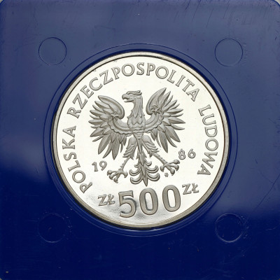 500 złotych 1986 Sowa z młodymi – SREBRO