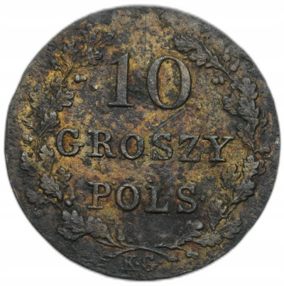 Powstanie Listopadowe. 10 groszy 1831, Warszawa - odmiana łapy Orła zgięte