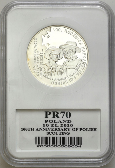 10 złotych 2010 Rocznica Harcerstwa Polskiego