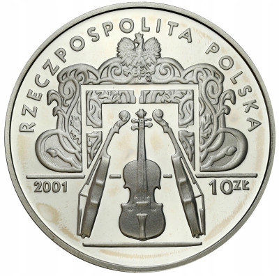 III RP. 10 złotych 2001 Henryk Wieniawski – SREBRO