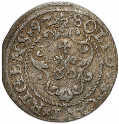 Zygmunt III Waza. Szeląg 1592, Ryga – RZADSZY