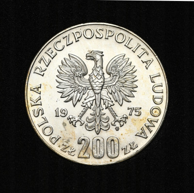 PRL - 200 złotych 1975 Zwycięstwo nad Faszyzmem – SREBRO