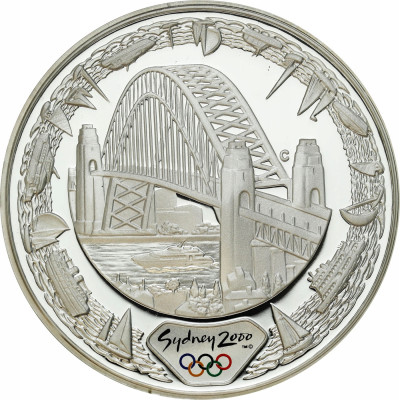 Australia. 5 dolarów 2000 Olimpia Sydney, most Harbour Bridge UNCJA SREBRA