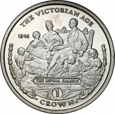 Gibraltar. 1 korona 2001, Epoka wiktoriańska - królewska rodzina 1846
