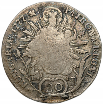 Austria, Maria Teresa (1740–1780). 20 krajcarów 1777 IB-IV, Nagybanya