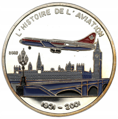Togo 1000 franków, 2002 Historia lotnictwa - Caravelle SE-210