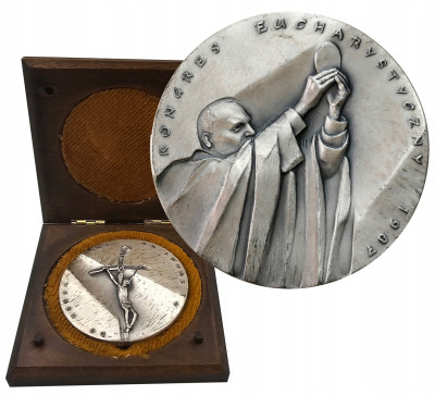 Medal Kongres Eucharystryczny 1987 Częstochowa Na obrzeżu punca srebra 925