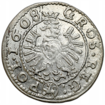 Zygmunt III Waza. Grosz 1608, Kraków - ŁADNY