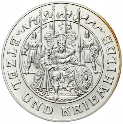 Niemcy. Medal z serii Bogowie Bohaterowie Niemcy – SREBRO