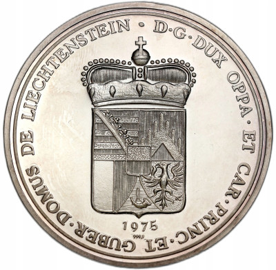 Liechtenstein. Medal Jan Adam I Andrzej Bogaty 1975 – SREBRO