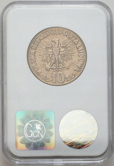 PRL. 10 złotych 1965 Kopernik, GCN MS68 - PIĘKNY