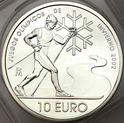 Hiszpania. 10 euro 2002, XIX Zimowe I.O., Salt Lake City 2002 – SREBRO