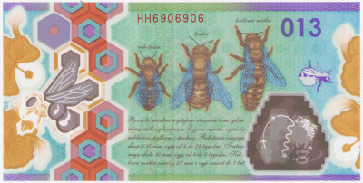 PWPW banknot testowy 2012 (plastik) pszczoła 013