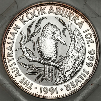 Australia. 5 dolarów 1991 Kookaburra – UNCJA SREBRA