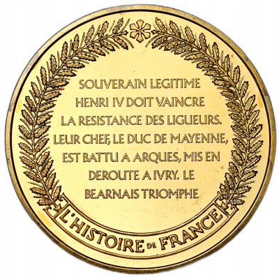 Francja - medal – złocony - SREBRO