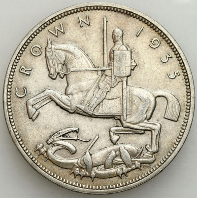 Wielka Brytania. 1 korona 1935, 25-lecie panowania Jerzego V – SREBRO