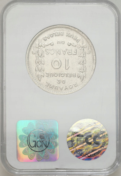 Belgia. Albert I. 10 franków 1930, 100-lecie niepodległości