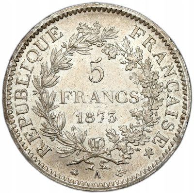 Francja. 5 Franków 1873 A, Paryż