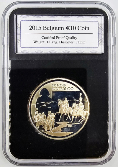 Belgia 10 euro, 2015, 200. rocznica bitwy pod Waterloo – SREBRO