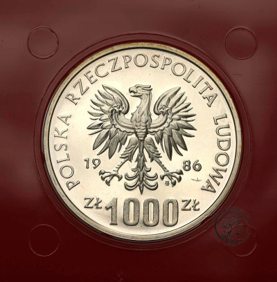 PRÓBA srebro 1000 złotych 1986 MŚ