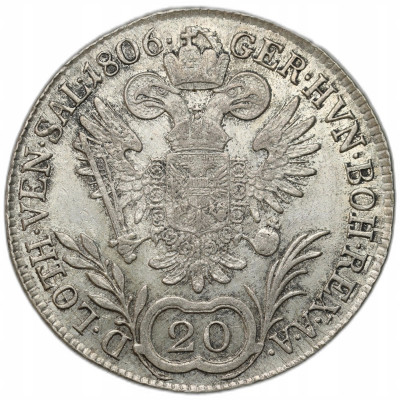 Austria. Franciszek II (I) Habsburg. 20 krajcarów 1806 B, Kremnica