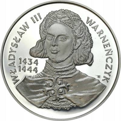 200.000 zł 1992 W. Warneńczyk popiersie – SREBRO