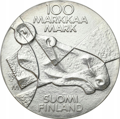 Finlandia. 100 marek 1989, Sztuki piękne w Finlandii – SREBRO