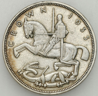 Wielka Brytania. 1 korona 1935, 25-lecie panowania Jerzego V – SREBRO