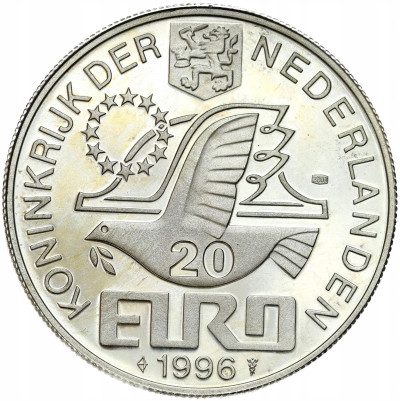 Holandia 20 euro 1996 - Constantijn Huygens - SREBRO