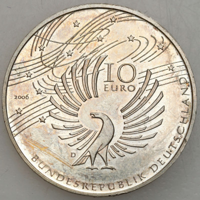 Niemcy. 10 euro 2006 D, Amadeus Mozart – SREBRO