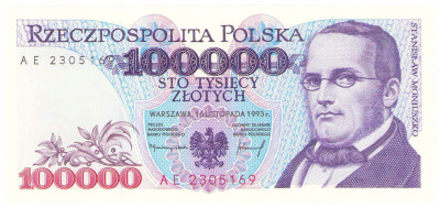 100.000 złotych 1993 seria AE