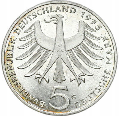 Niemcy. 5 marek 1975 G, Albert Schweitzer – SREBRO