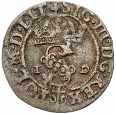 Zygmunt III Waza. Szeląg 1589, Olkusz - znak Półruszt