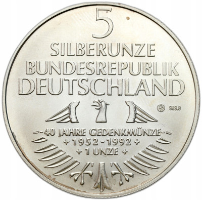 Niemcy. Medal z serii Bogowie Bohaterowie Niemcy – SREBRO