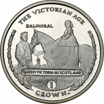 Gibraltar. 1 korona 2001,Epoka wiktoriańska - królowa Wiktoria w Szkocji