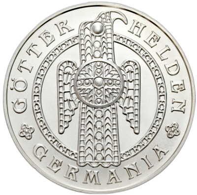 Niemcy. Medal z serii Bogowie Bohaterowie Niemcy – SREBRO