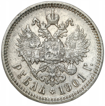 Rosja, Mikołaj II. Rubel 1901 ФЗ, Petersburg – SREBRO