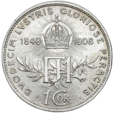 Austria 1 korona 1908 Jubileusz – SREBRO