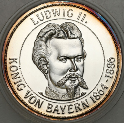Niemcy, Bawaria. Medal Ludwik II – SREBRO
