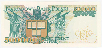 500.000 złotych 1993 seria L