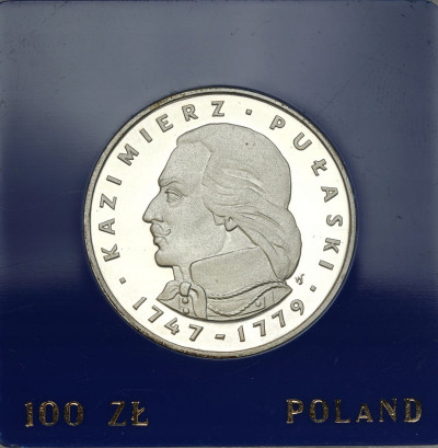 PRL. 100 złotych 1976 Kazimierz Pułaski - SREBRO