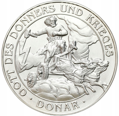 Niemcy. Medal z serii Bogowie Bohaterowie Niemcy – SREBRO