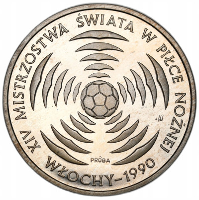 PRÓBA miedzionikiel 200 złotych 1988 Piłka Włochy 1990