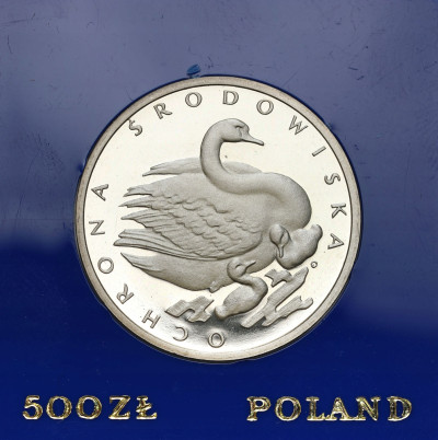 500 złotych 1984 Łabędzie SREBRO
