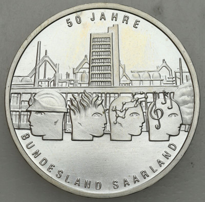 Niemcy. 10 euro 2007 G, 50 rocznica powrotu Saary do Niemiec – SREBRO