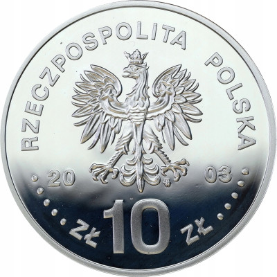 10 złotych 2003 S. Leszczyński popiersie - SREBRO
