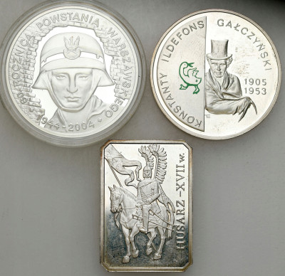10 złotych 2003-2005, zestaw 3 sztuk